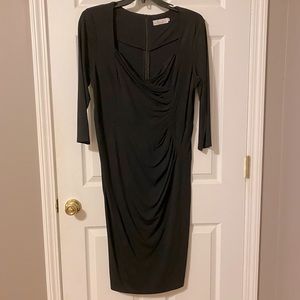 EUC Women’s Black Long Sleeve Ruched Dress Size XXL